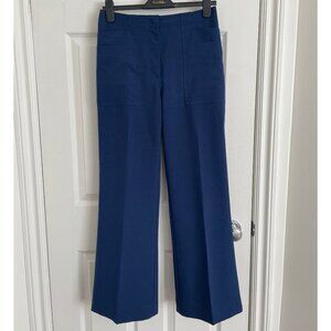 Acne Studios Blue High-Waisted Wide Leg Flared Trouser Size 38